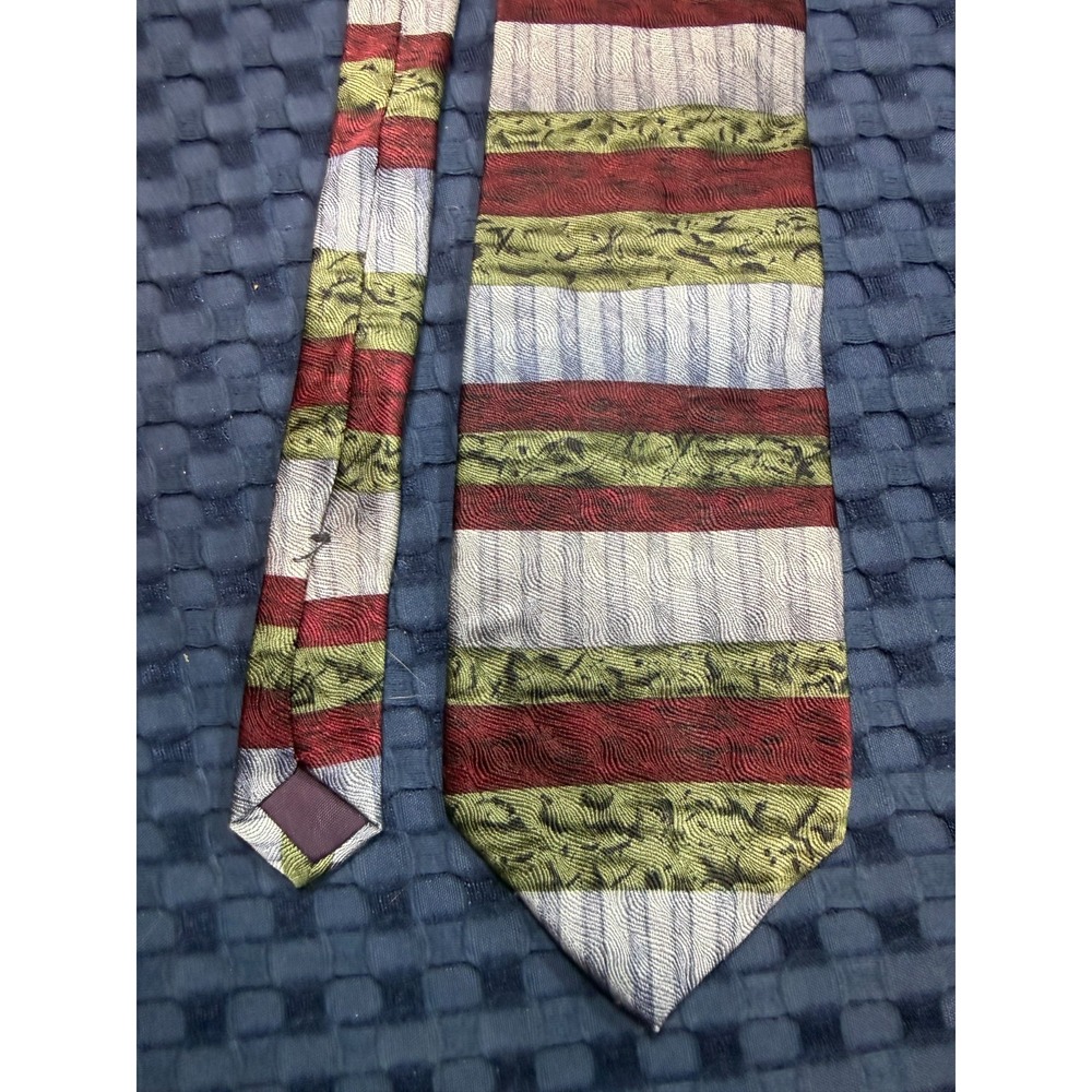 Cocktail Collection Men's Stylish Multi-Color Geometric 100% Silk Necktie